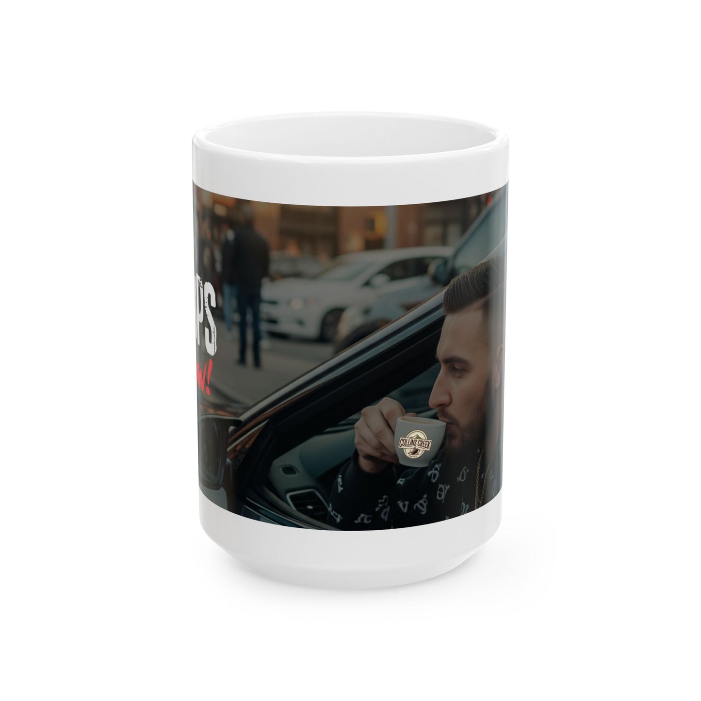 Sipin Slow Coffee Mug - Urban Style Ceramic Mug | Coffee Lover Gift, Cool Mug for Him/Her, Car Enthusiast, Funny Quote Mug, Perfect for Any Occasion