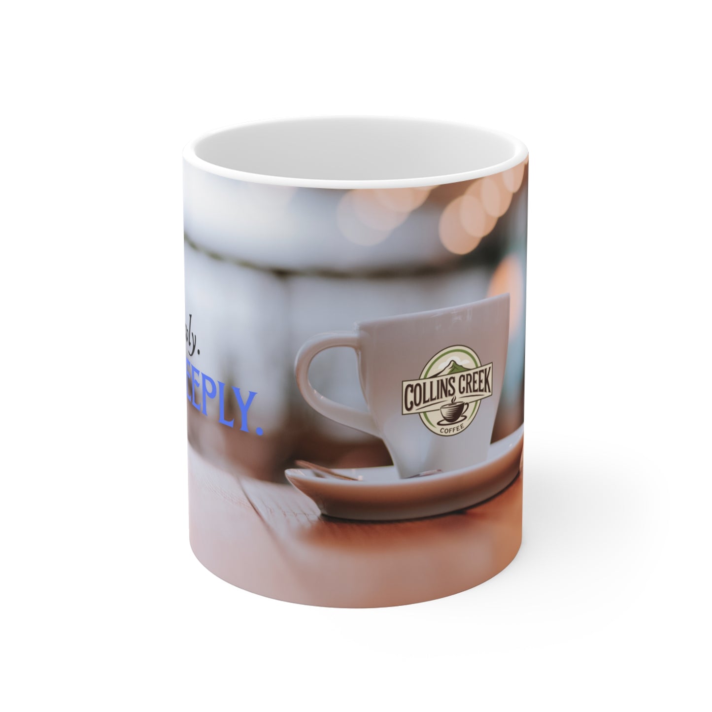 Sipping - Inspirational Coffee Mug, "Sip Slowly. Think Deeply." Quote Mug, Gift for Friends, Home Office Décor, Meditation Reminder, Self-Care Essentials