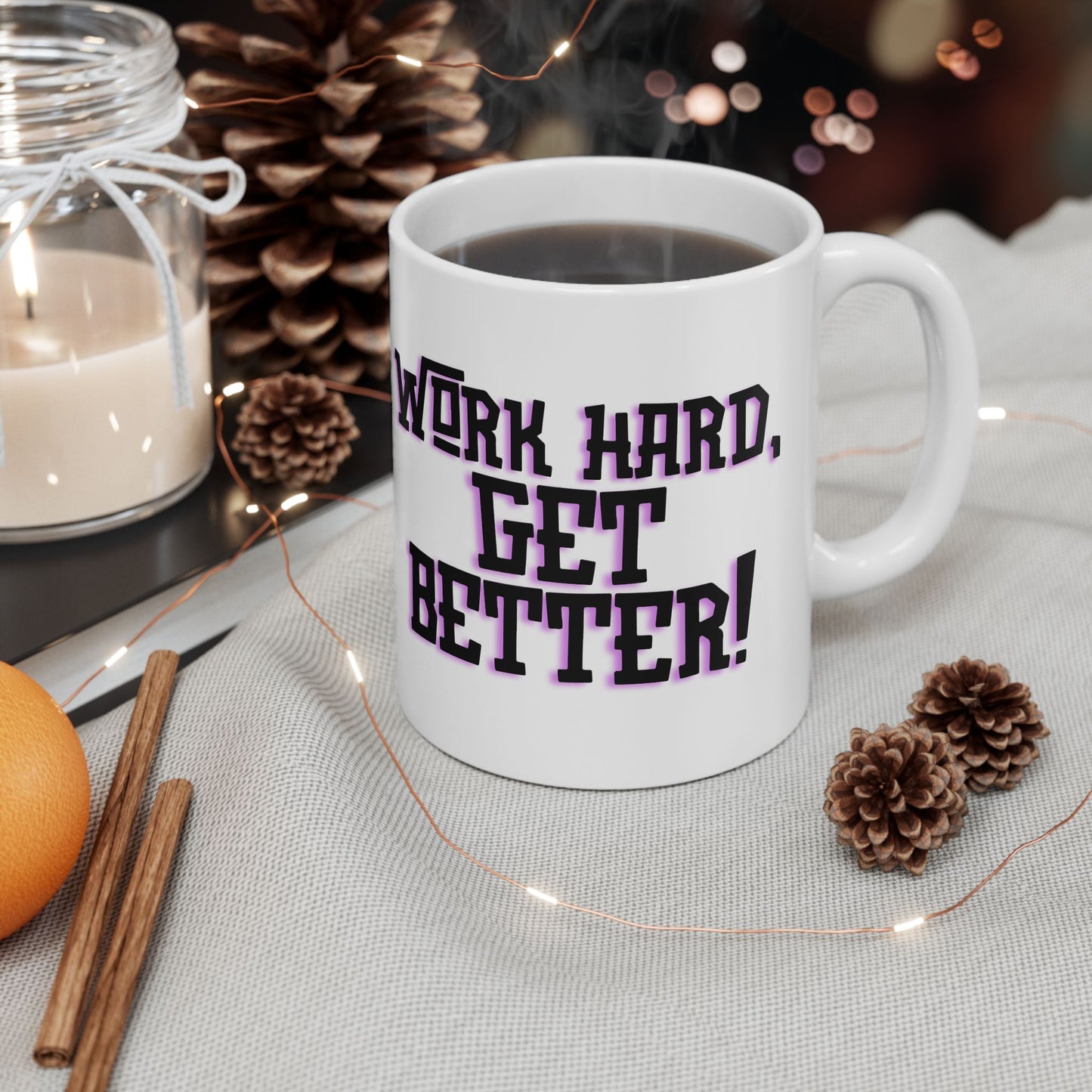 Motivational Ceramic Mug: Keep Pushing Forward, Perfect for Coffee Lovers, Gifts for Graduates, Home Office Decor, Inspirational Drinkware